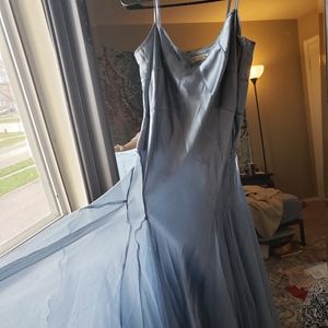 Silk Blue Midi Dress